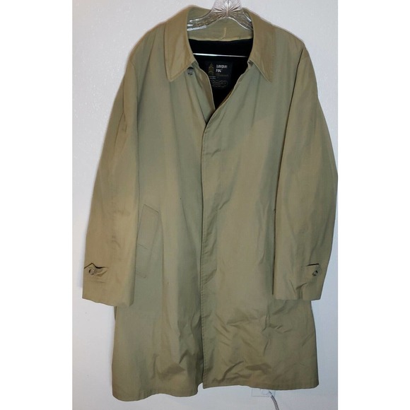 LONDON FOG By Reeves Maincoats Calibre Cloth Trench Alpaca Blend Liner 46 Long - Picture 2 of 16